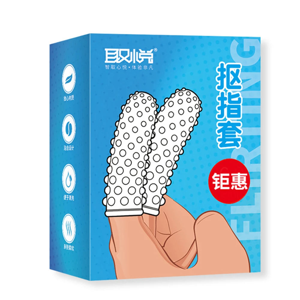 1/2pc G-spot Stimulation Condom Sex Toys For Men 18+ Finger Condone Reusbled Long Delay Ejaculation Penis Sleeve Couple Sex Tool