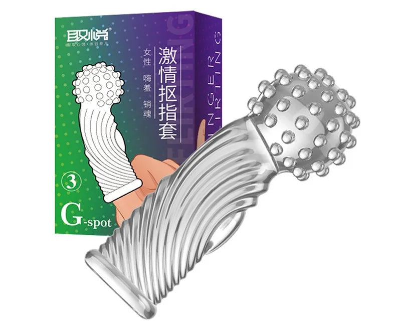 1/2pc G-spot Stimulation Condom Sex Toys For Men 18+ Finger Condone Reusbled Long Delay Ejaculation Penis Sleeve Couple Sex Tool