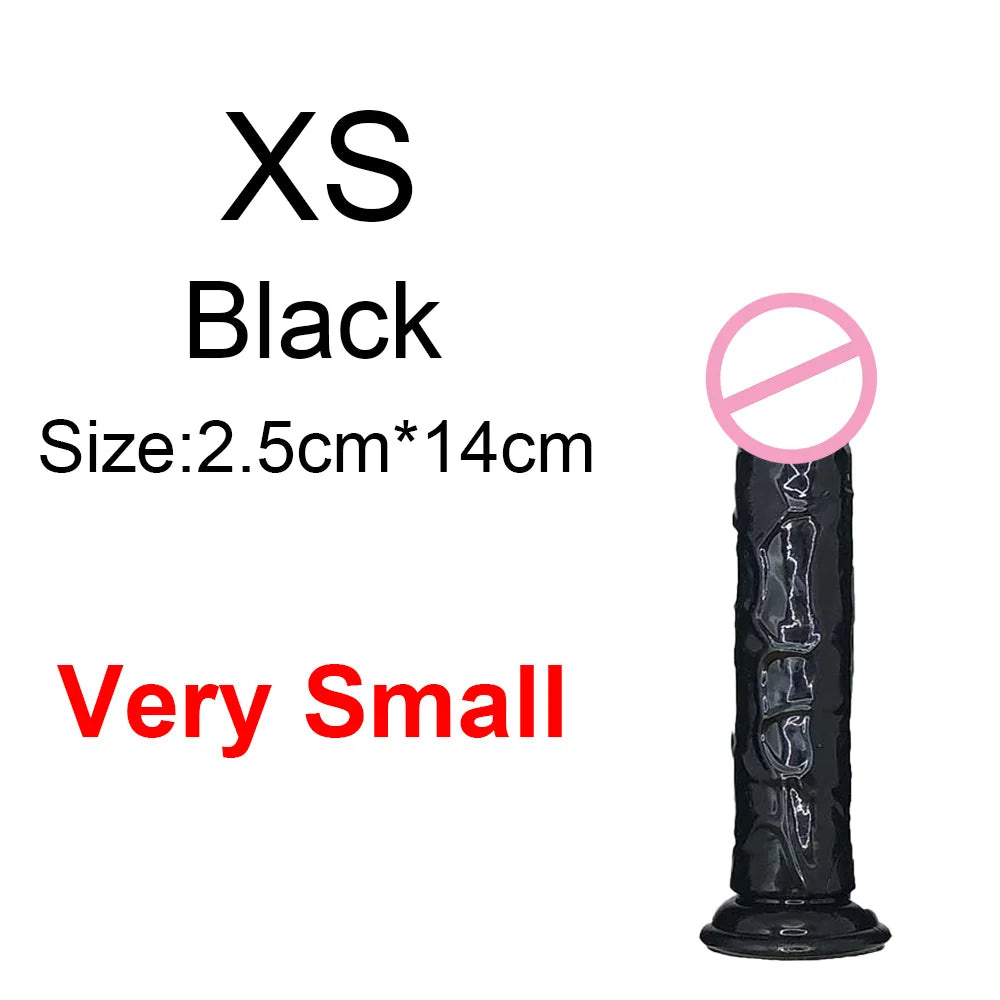 Cheap Women Erotic Anal 5 Colors Big Transparent Dildo Suction Cup Jelly Dick Sex Toys Soft Clitori Vaginal Masturbators Penis